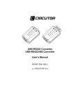 USB-RS232 Converter USB-RS422/485 Converter User`s Manual