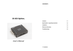 3G-SDI Splitter, User`s Manual