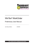 WinTen² WorkOrder - Tenmast Software