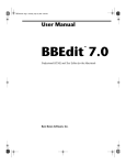 BBEdit User Manual