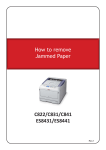 How to remove Jammed Paper C822/C831/C841 ES8431/ES8441