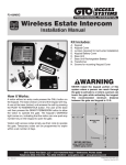Wireless Estate Intercom - Professional Residential | Gate Openers