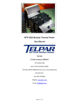 MTP-2283 Modular Thermal Printer User Manual