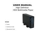 USER MANUAL High Definition HDD Multimedia Player