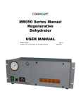 MR050 Series Manual Regenerative Dehydrator USER MANUAL