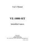 User`s Manual VE-1000-SIT Intensified Camera