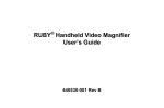 RUBY Handheld Video Magnifier User`s Guide