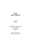 PC3K User`s Manual - Zeta Alarm Systems