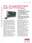 F21P - 3U CompactPCI® PlusIO Intel® Core™ i7 CPU Board
