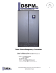Three Phase Frequency Converter User`s Manual #018