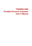 Portege 3500 User`s Manual