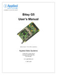 Bitsy G5 User`s Manual - Eurotech Support Forums Topic Index