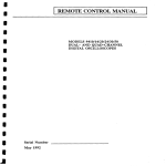 Remote Control Manual - DISCONTINUED