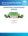 OPERATIONS & MAINTENANCE MANUAL