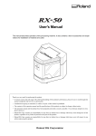 User`s Manual, RX-50 (English)