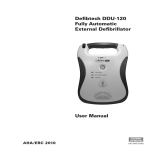 Defibtech DDU-120 Fully Automatic External Defibrillator User Manual