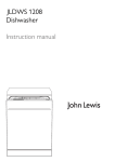 JLDWS 1208 Dishwasher Instruction manual
