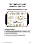 GENERATOR START CONTROL MODULE