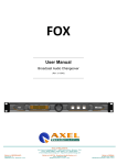 FOX User Manual - Broadcasting Services