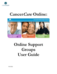 CancerCare Online: Online Support Groups User Guide