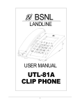 utl 81a user manual - United Telecoms Limited