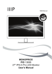 MONOPRICE PID 13808 27" IPS-G Pro LED Monitor User`s Manual