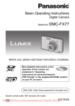 Panasonic Lumix DMC-FX77 User Guide Manual pdf