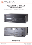 User Manual Atlona HDMI to HDBaseT Matrix Switcher AT