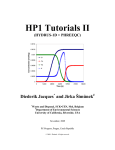 HP1 Tutorials II - PC