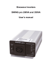 Sinewave Inverters SWING pro 200VA and 350VA User`s manual