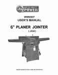 user`s manual 6" planer jointer