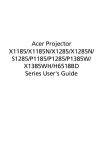 Acer Projector X1185/X1185N/X1285/X1285N/ S1285