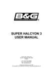 SUPER HALCYON 3 USER MANUAL