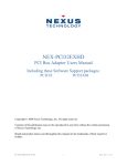 NEX-PCI32EXHD Manual