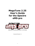 MegaTune 2.25 User`s Guide for the Spectre eMS-pro