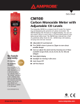 Amprobe CM100 Carbon Monoxide Meter Data Sheet PDF