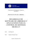 Desarrollo Software de librerias para el control y la adquisicion de