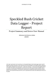 Speckled Bush Cricket Data Logger