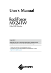 RadiForce MX241W User`s Manual