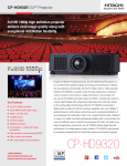 CP-HD9320 - Hitachi America, Ltd.