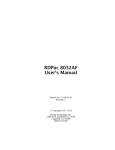 RDPac 8032AF User`s Manual