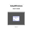 AdeptWindows User`s Guide Version 1.0