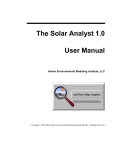 Solar Analyst Manual - Professor Paul Rich