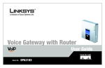 Linksys SPA3102 User Manual - SPA3102 VoIP Gateway Analogue