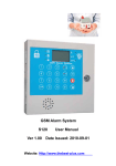 GSM Alarm System S120 User Manual Ver 1.00 Date Issued: 2010