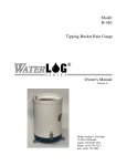 Tipping Bucket Rain Gauge Model H-340 Owner`s Manual