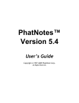 PhatNotes 5.4 User`s Guide