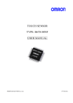 TOUCH SENSOR TYPE: B6TS-08NF USER MANUAL