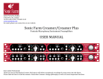 Sonic Farm Creamer/Creamer Plus USER MANUAL