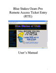 Blue Stakes Ocars Pro Remote Access Ticket Entry (RTE) User`s
